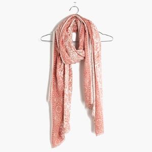 Madewell silk porcelain floral scarf